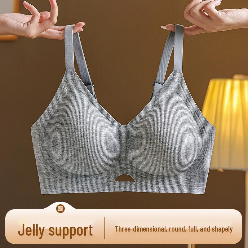 Women's Seamless Wire-Free Bra with Side Support & Anti-Sagging Design