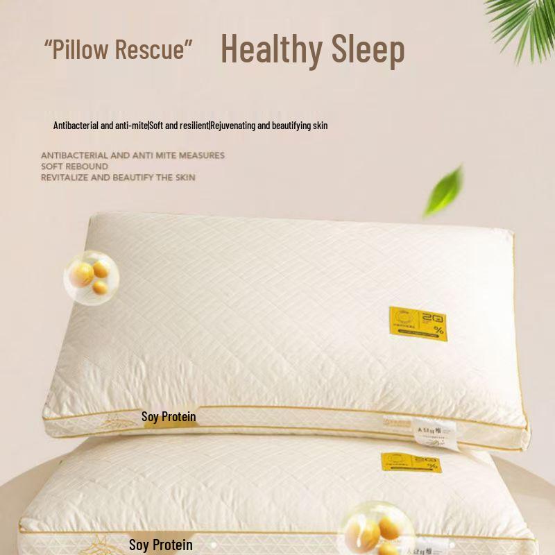 Breathable Soybean Fiber Neck Support Pillow for Comfortable Sleep