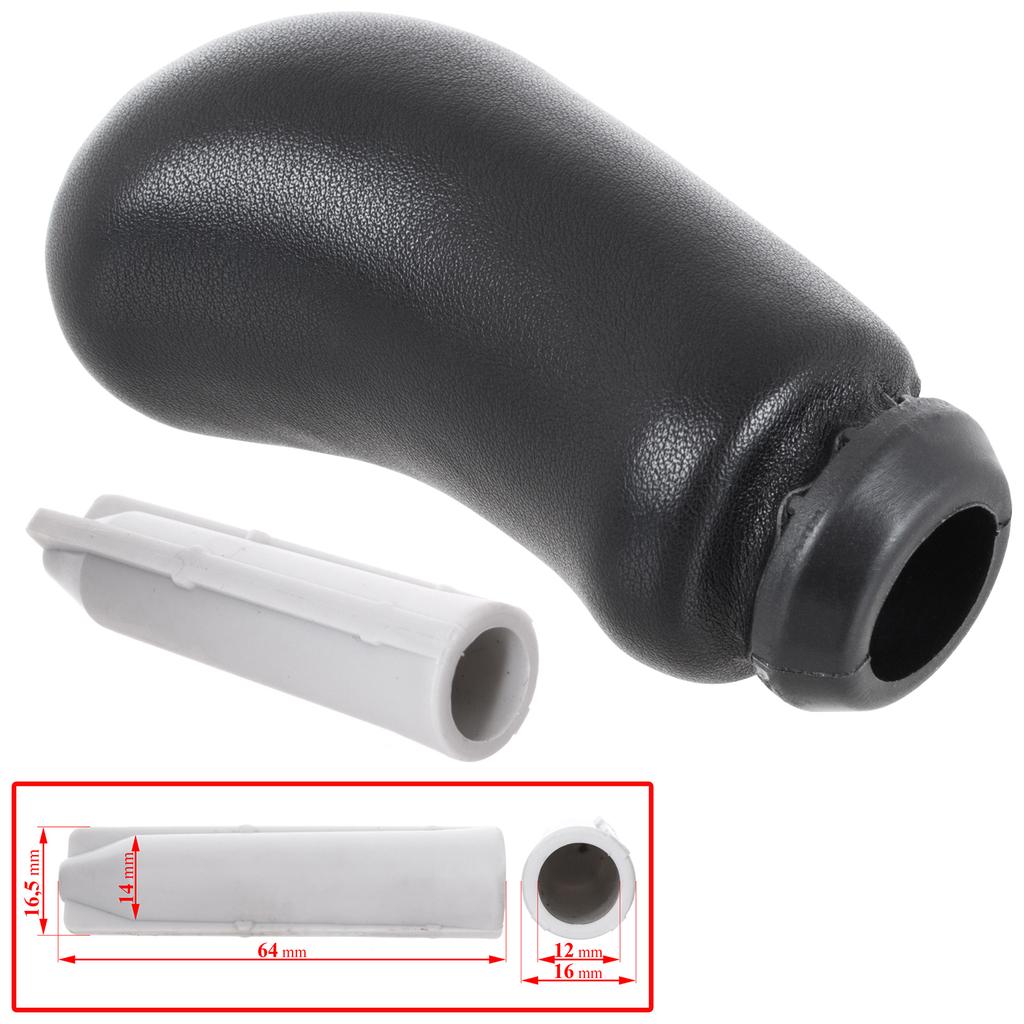 Renault Modus 6-SPEED gear shift knob BLACK LEATHER + CHROME + adapter / gear shift knob lever adapter 2 pcs. SET