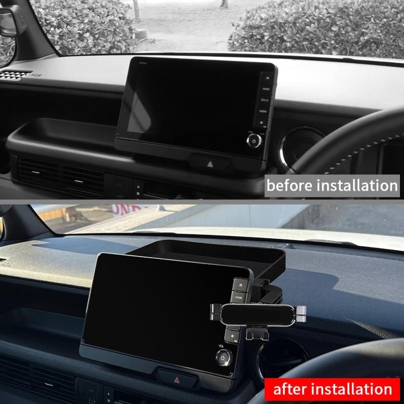 For Honda N-box 2024 2025 Front Dashboard Trument Mobile Phone Holder for Large Screen Rear Storage Box Interior Accessories