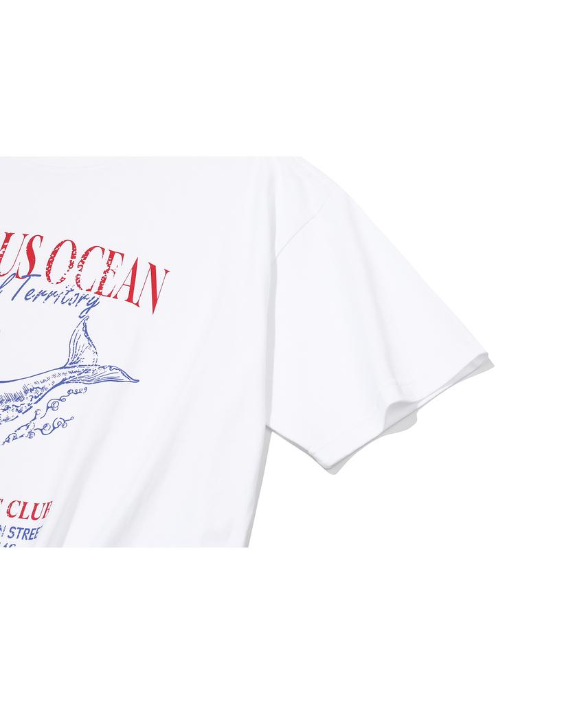 CPGN STUDIO Ocean Whale Short Sleeve Tee White