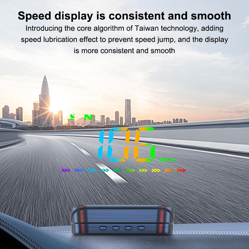 Speed Hud Windshield Projector Gps Compass Speedometer Head Up Display Usb Power Supply Atmosphere Lamp For Truck Vehicles