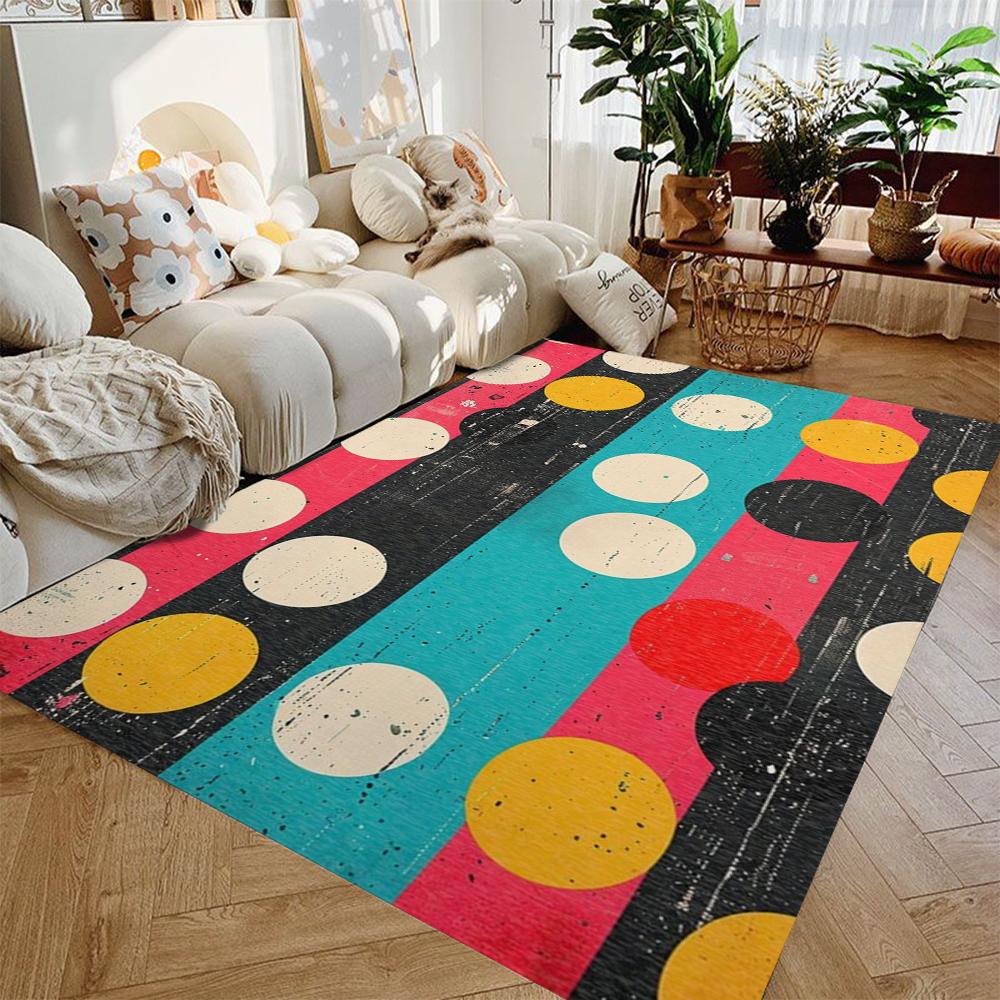 

Polka Dot Area Rug Colorful Art Deco Chenille Floor Carpet Carpet for Dinning Room Living Room Bedroom Farmhouse Non Slip Mat 40x60cm