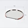 Stainless Steel Mirror Tray Leather Storage Trays Decorative Plate Jewelry Tray Tea Trays Display Stand Cake Dessert Plate Dish