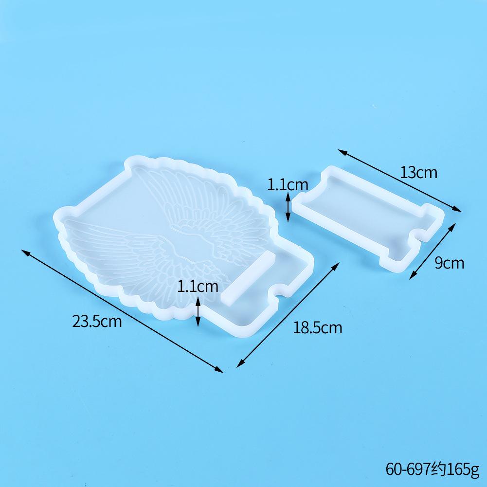 WTEMPO DIY Epoxy Resin Mold Storage Stand Desktop Book Shelf Drip Glue Mold Handmade Tablet Phone Holder Silicone Mold