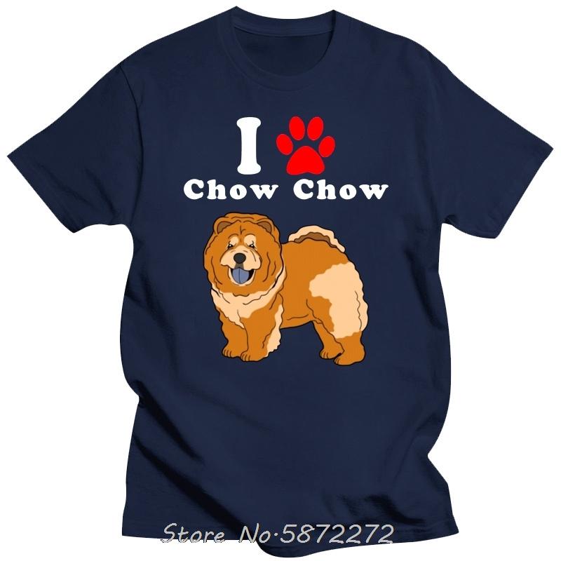 I Love My Chow Chow In The Year Of The Dog Adopt  Rescue Dog Lover Save Abandoned Pet Unisex Tees Cotton Tshirt Mens Clothing