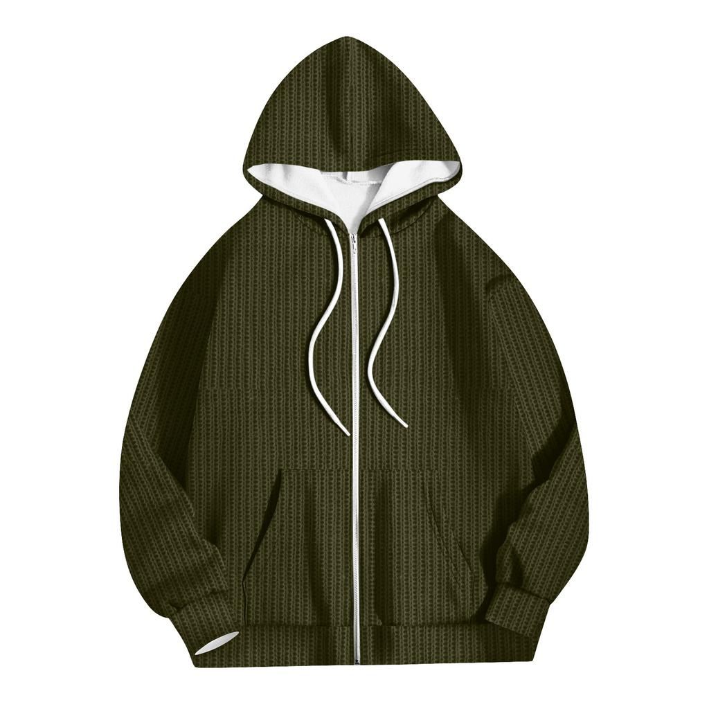 Women's Fashion Jacket Casual Printed Long-sleeved Hooded Cardigan Sweatshirts