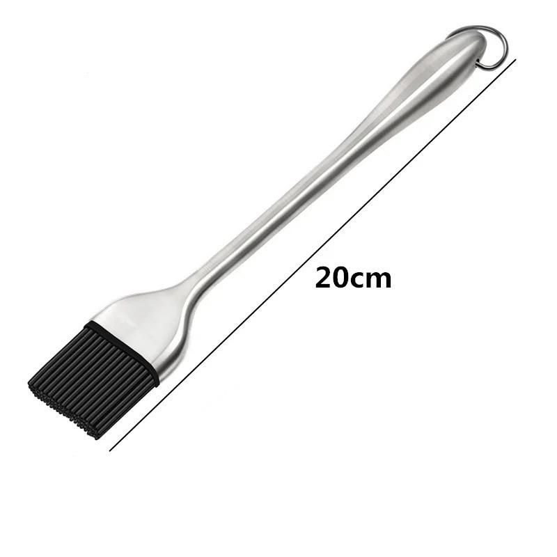 

Silicone Basting Brush with Stainless Steel Handle: BPA-Free for BBQ Grilling & Pastry small