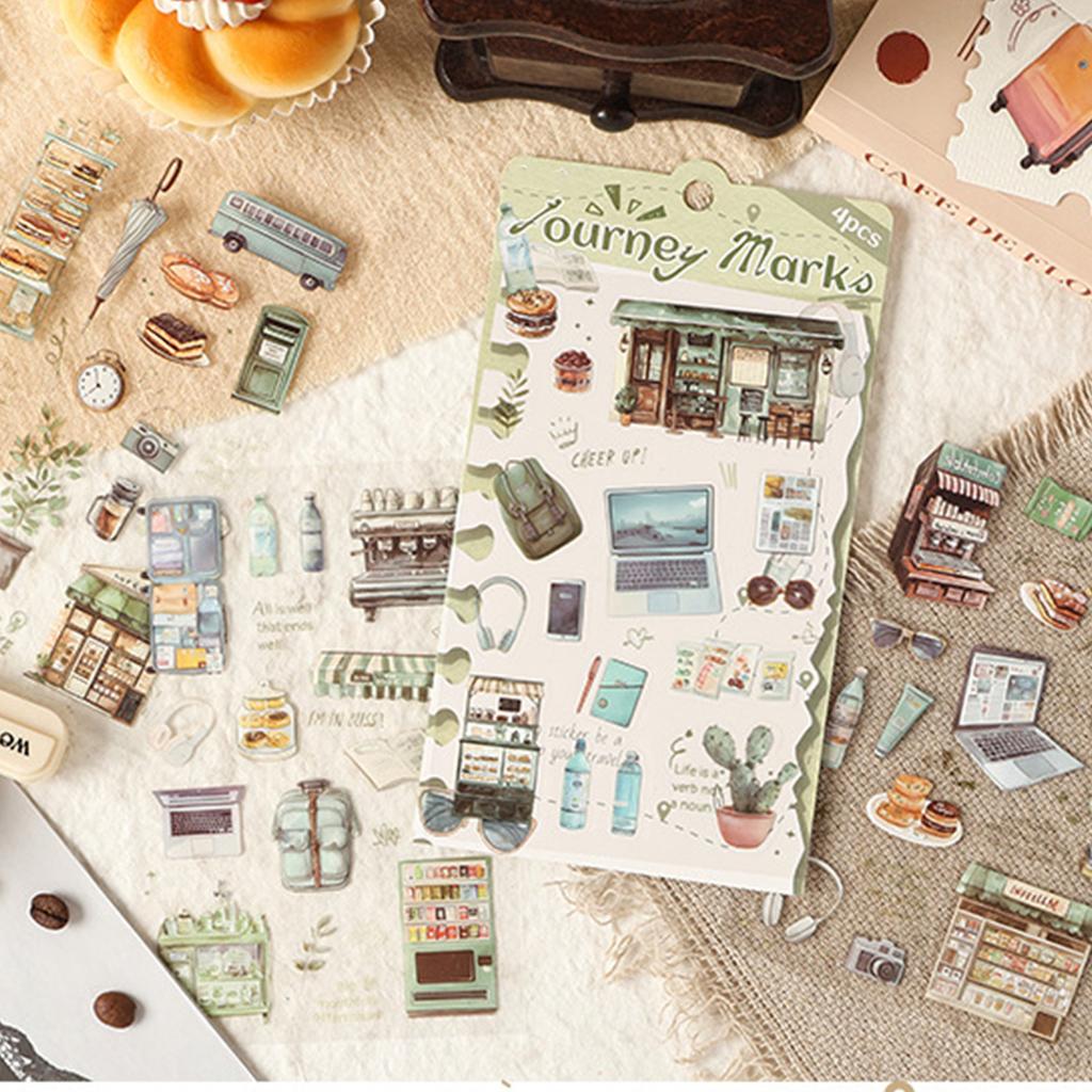 Travel Series Scrapbooking Sticker Transparents Decorative Sticker for DIY Craft Journaling Scrapbook Journal Planner