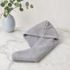 Hair Drying Towel with Button, Super Absorbent Coral Fleece Hair Towel, Skin-friendly Bath Turban for Women, Comfortable Hair Wrap for Long Hair