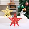 Christmas Pentagram Star Tree Topper Plastic Ornaments for Holiday Party New Year Home Decorations