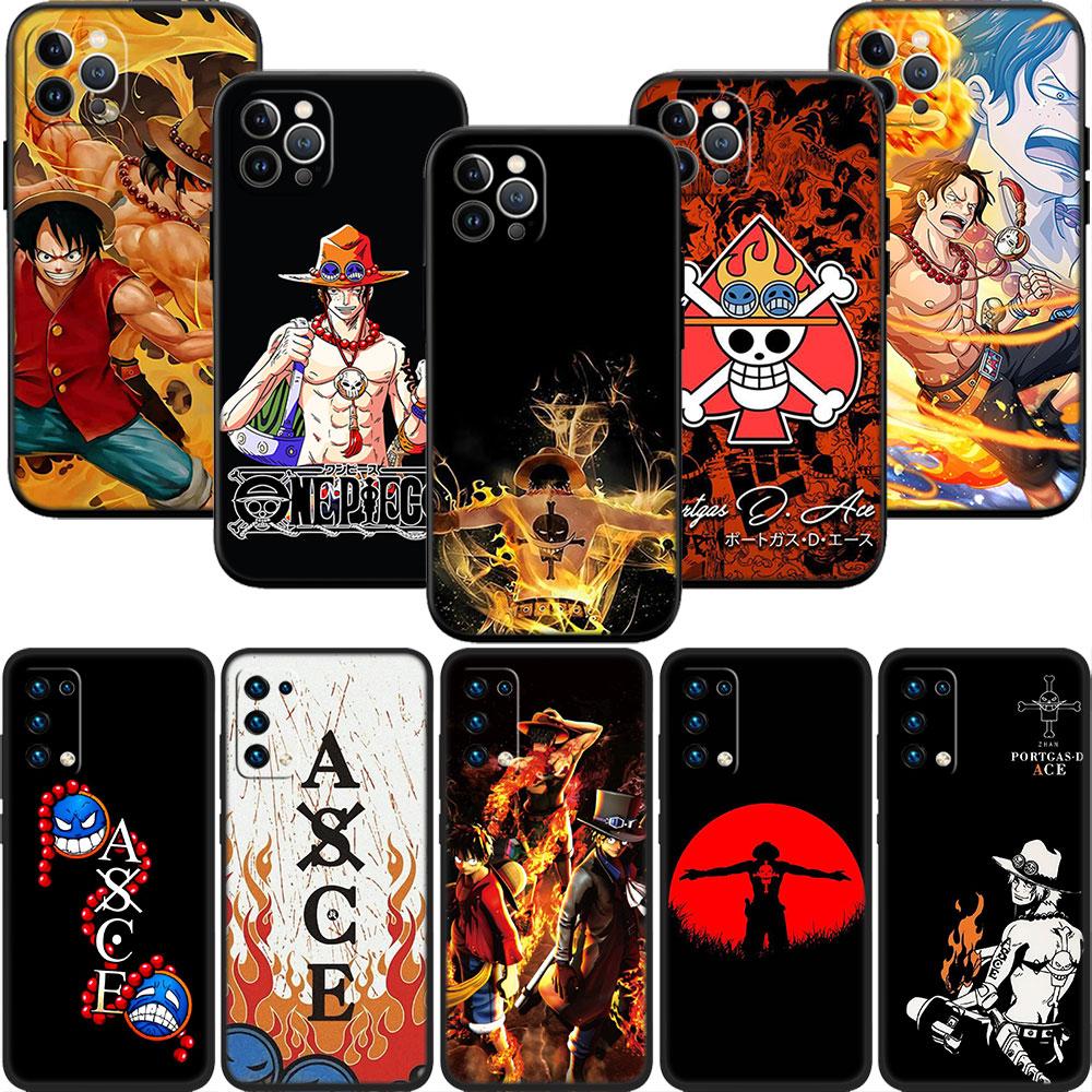 One Piece ACE Soft Shell Phone Case for Redmi Note 10 11 12 Pro Max 10S 10C 10T 11A 11S 12S 12C