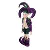 Purple-Green-Gold Sequin Christmas Elf Doll