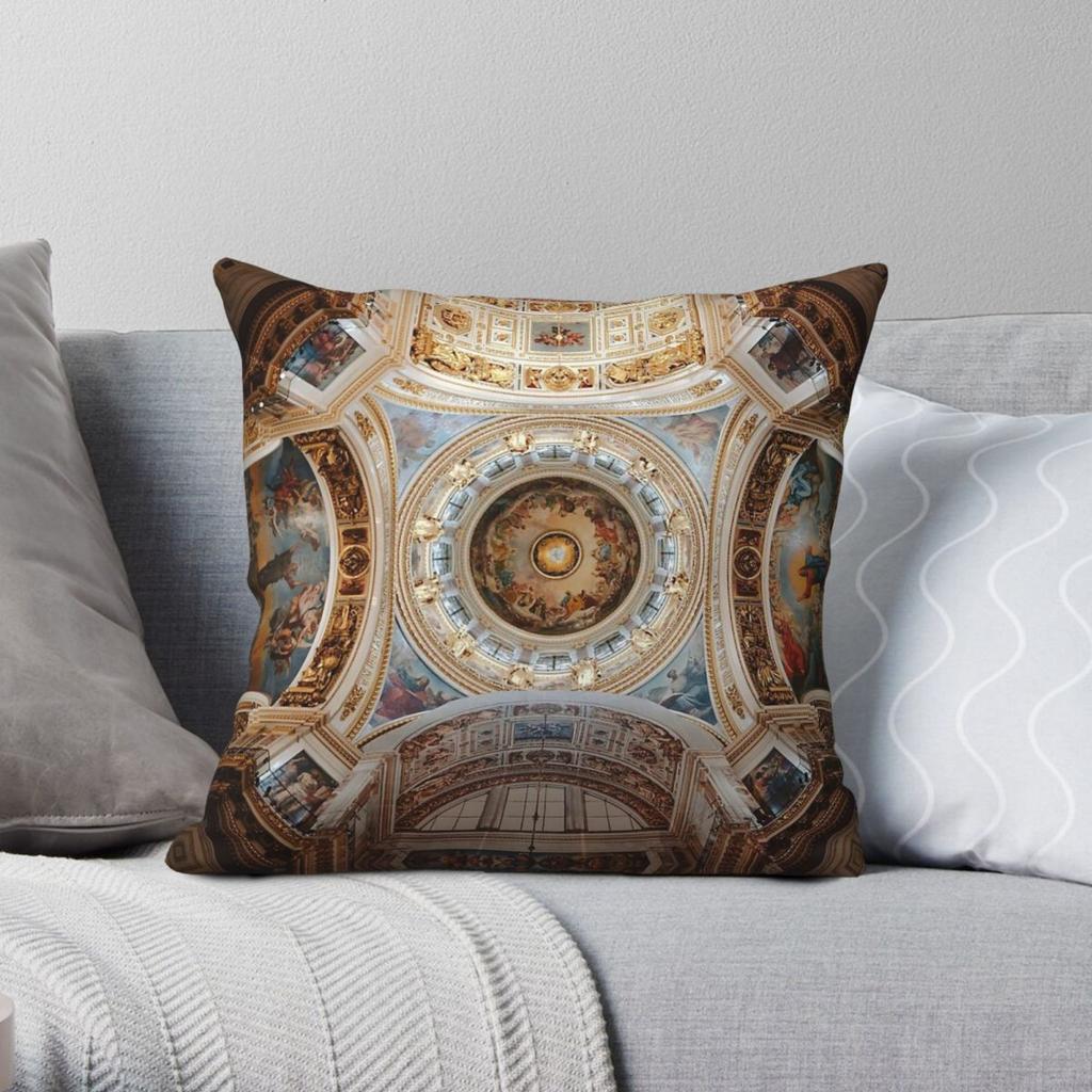 Michelangelo Sistine Chapel Ceiling Pillowcase Polyester Linen Velvet Pattern Decorative Throw Pillow Case Home Cushion Cover