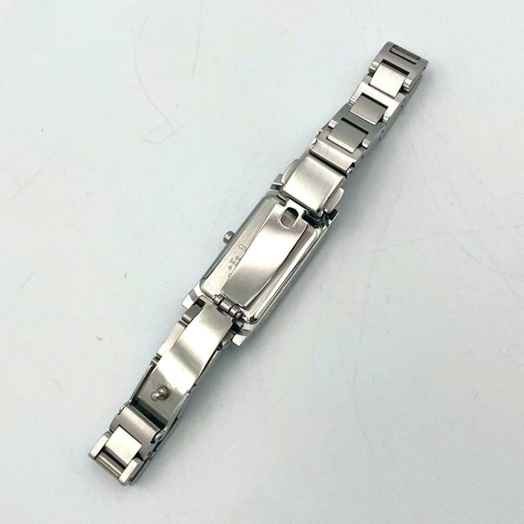 Used 976 Good Condition New Battery CITIZEN XC Citizen Square Black Dial Watch Quartz Stainless Steel Ladies Working Item