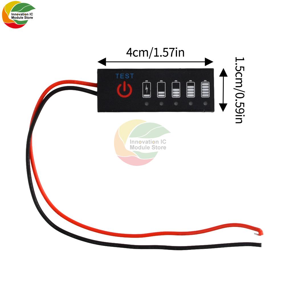 Li-Ion Battery Indicator Board Battery Indication Module with Anti Reverse Connection Function for LED Voltage Display