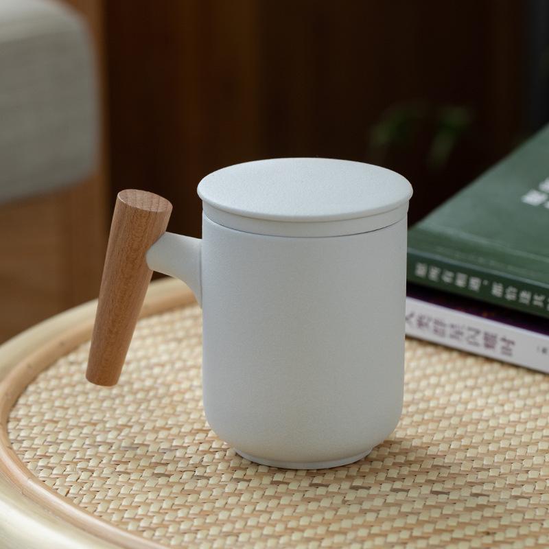 Men's Ceramic Tea Brewing Mug with Personal Filter