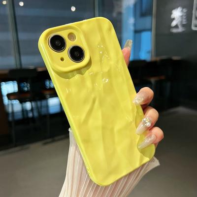 Coque de téléphone bonbon souple motif plié pour iPhone 11 12 13 14 15 Pro Max X Xs XR Max 7 8 Plus Bumper Coques en silicone Housse