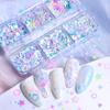 1 Box Mermaid Mixed Color Star Letters Love Heart Nail Art Sequin Decoration