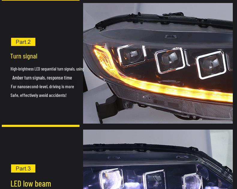 Bugatti-Style LED Daytime Running & Headlight Kit for 15-22 Honda XRV