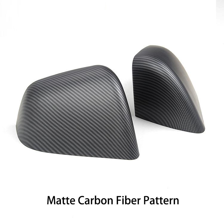 Pasta z uhlíkových vláken Boční kryt zrcátek dveří pro Tesla Model Y Auto Exteriérové ​​příslušenství Boční kryty Zadní kryt Model Y Příslušenství