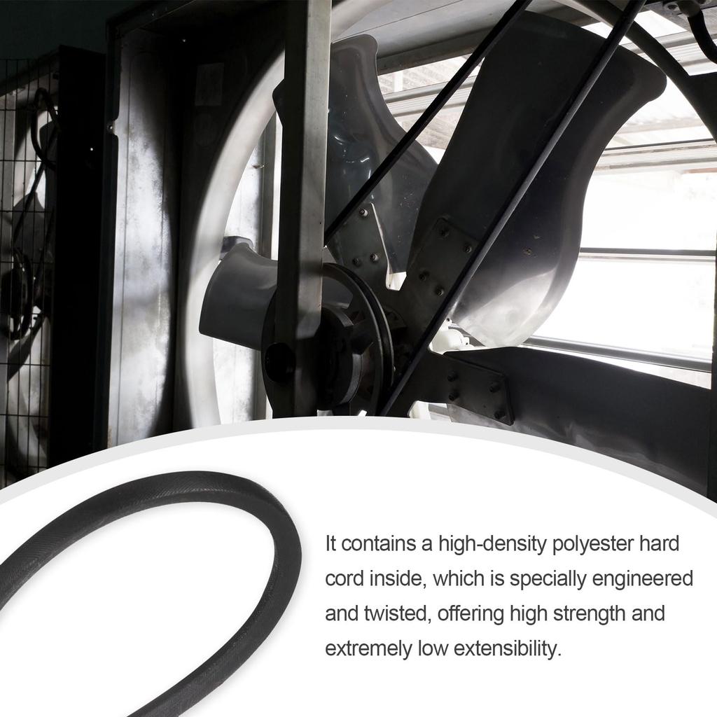 uxcell 3V475 Rubber V-Belts, 47.5" Long x 0.38" Wide x 0.31" Thick, Industrial Power Transmission Belts, Pack of 3