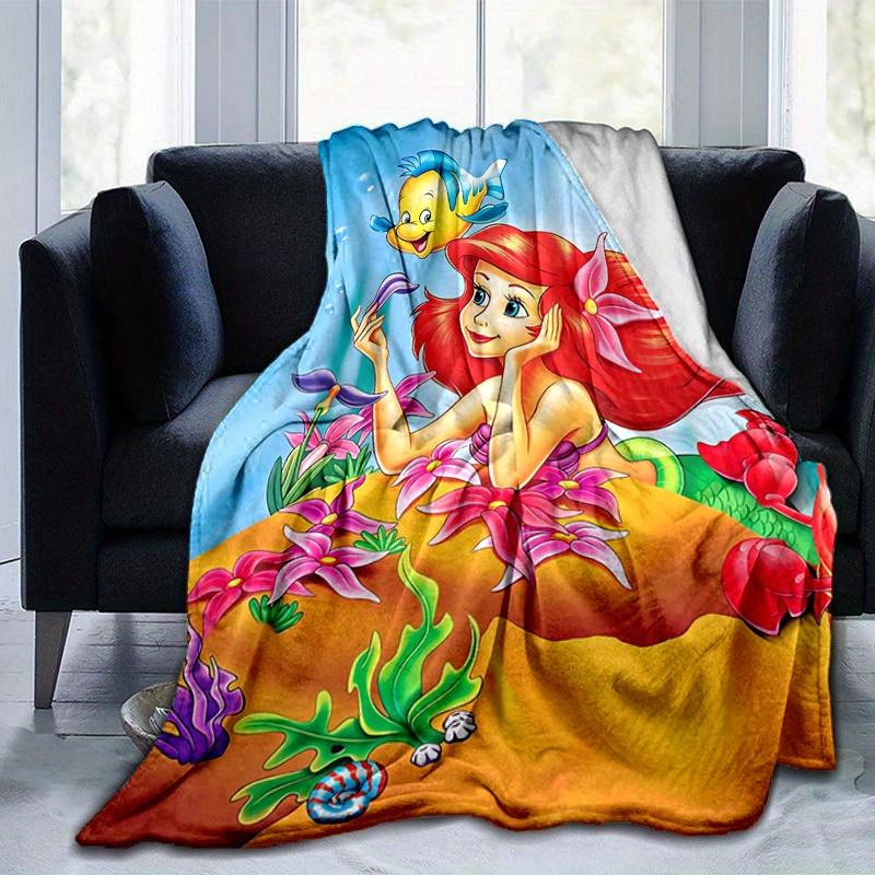1 stuks, Prinses Ariel De Kleine Zeemeermin Onderwater Deken Huisdecoratie, Bankhoes, Buitendeken, Cadeau, Flanellen Deken, Geschikt voor Bed