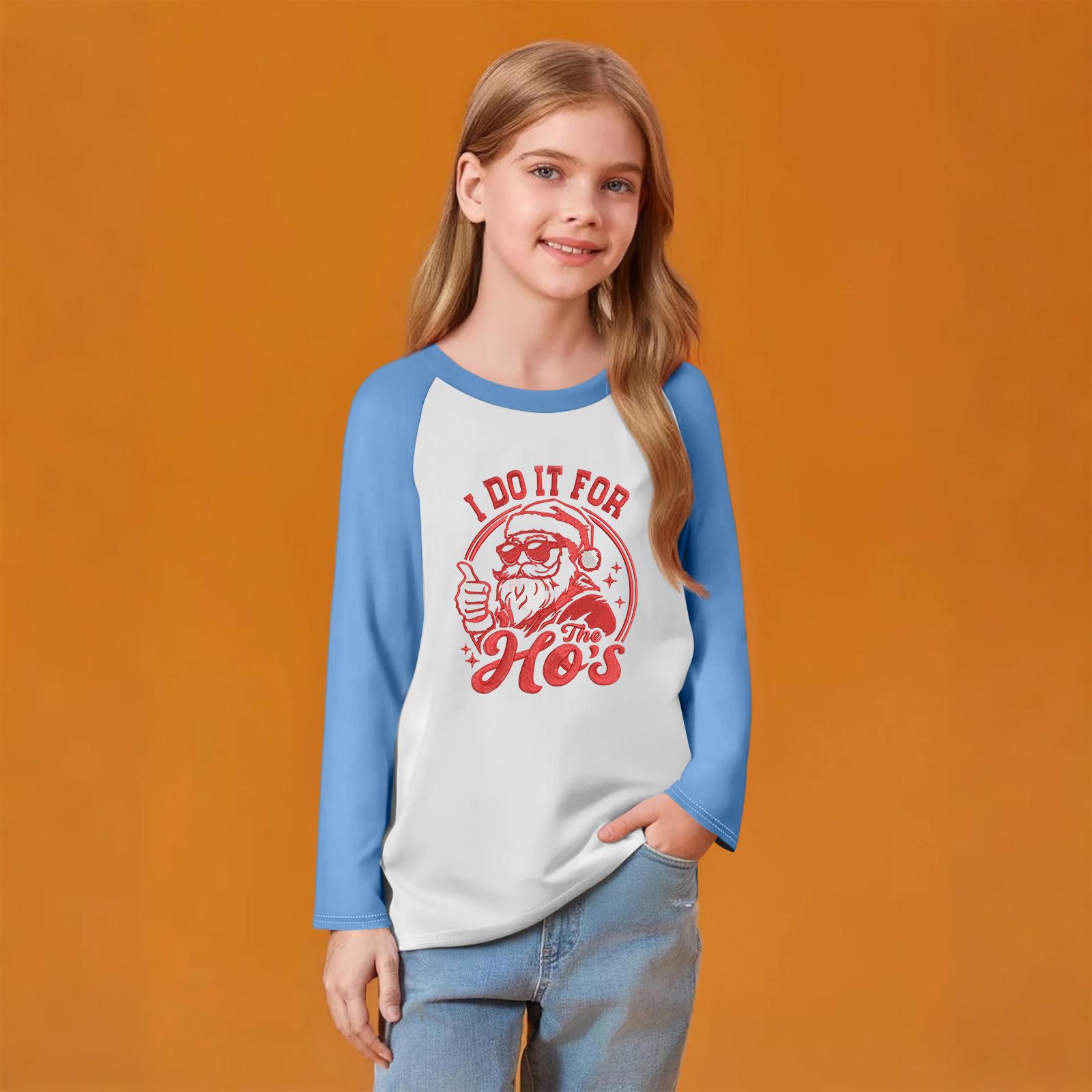 

Детский модный удобный пуловер с рождественским принтом на шее, топ с длинным рукавом 100