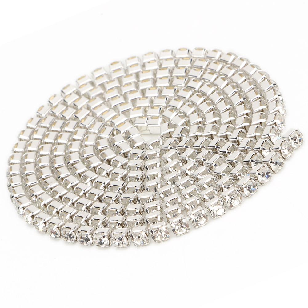 

DIY Смола Алмазный Кристалл Стразы Цепная Отделка Рулон Ленты Швейные Ремесленные Украшения (#07) 2.5mm