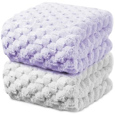 AYO Bath Set of 2 In 2 3D Pokopoko Special Highly Low Shedding Gray Towels, Colors, 60120cm, Microfiber, Weave, Hotel-grade, Fluffy, Absorbent,
