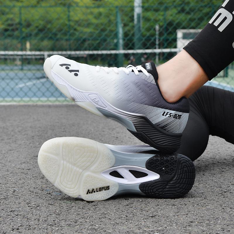 LEFUS Unisex Professional Badminton Shoes - Breathable Mesh for Summer, Perfect for Tennis and Fitness Training.