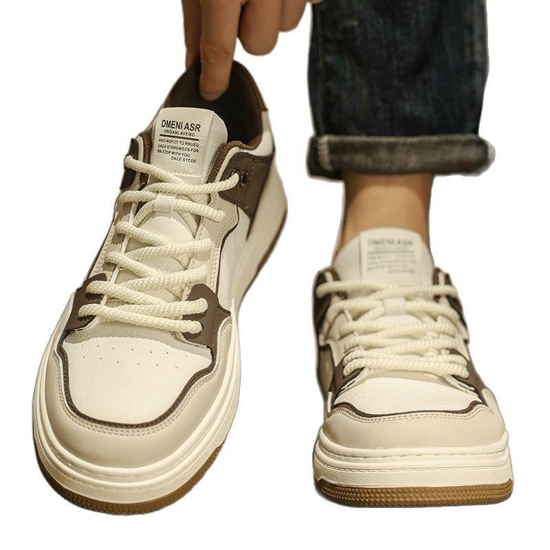 Men's Shoes Spring New Trendy Men's Versatile High-end Lightweight Soft Sole Sports and Casual Small White Flat Shoes