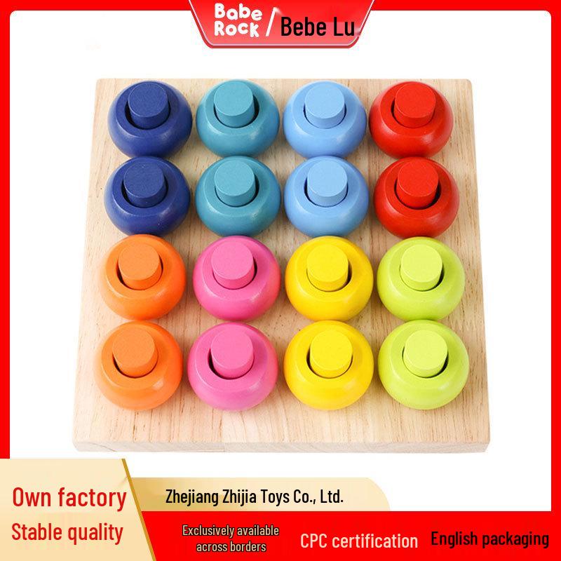 

Montessori Rainbow Peg Stacking Toy - Color Sorting & Cognitive Development Tool