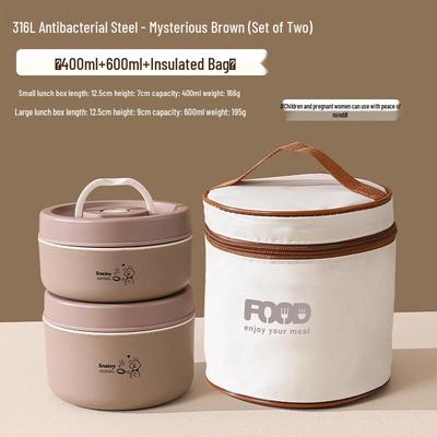Xihe Isoliertes Edelstahl-Schüsselset mit Tasche