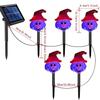 Solar-Powered Halloween Pumpkin Skeleton Ground Lights - Waterproof Outdoor Garden Decor