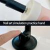 Artificial Nail Practice Hand With Interchangeable Finger Units And Weighted Base For Stability