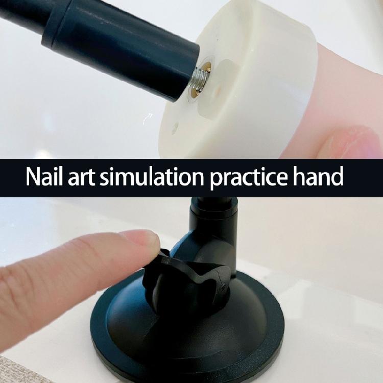 Artificial Nail Practice Hand With Interchangeable Finger Units And Weighted Base For Stability