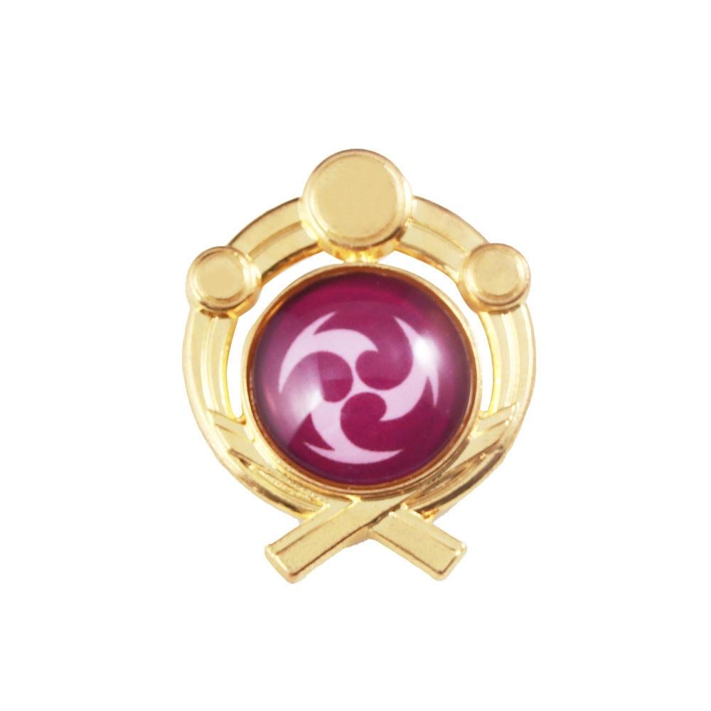 Game Genshin Impact Metal Brooch Pins Primogem Xiao Mask Vision 7 Element God's Eye Weapons Luminous Badge Cosplay Prop Jewelry