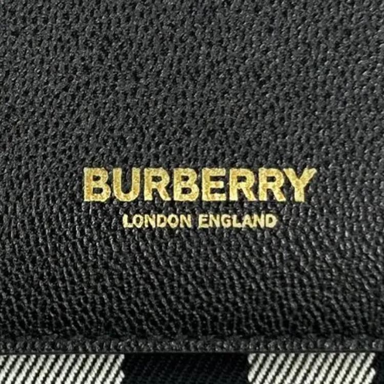 Burberry Klasická Kostkovaná Kožená a Plátěná Taška přes Rameno Běžná Dámská Námořnická Modř