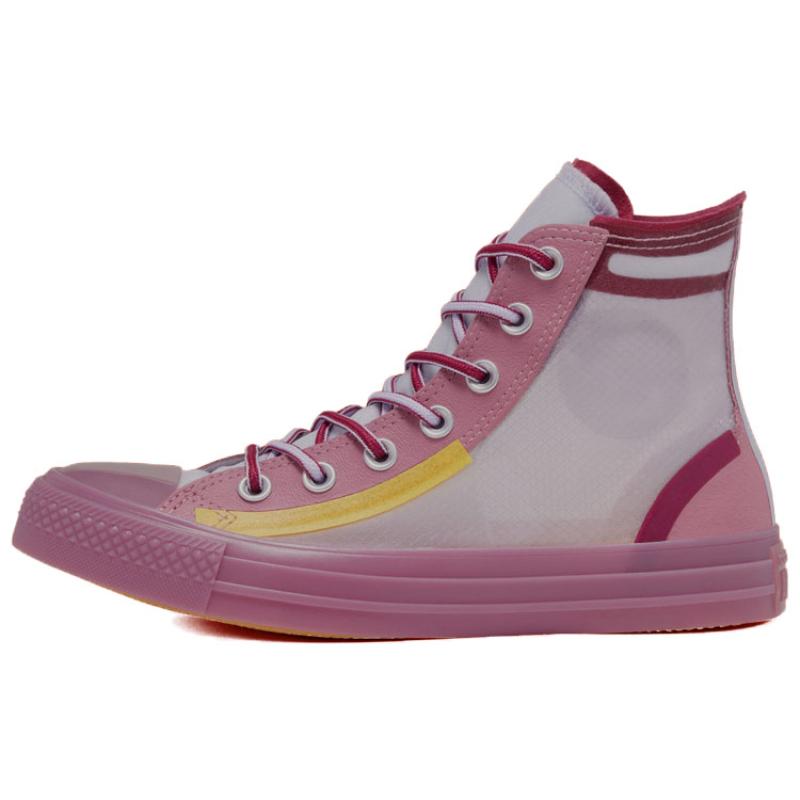 

Converse Translucent Mesh Utility Chuck Taylor All Star Retro Pink Jelly High Top Canvas Shoes Women s Red and Yellow 37