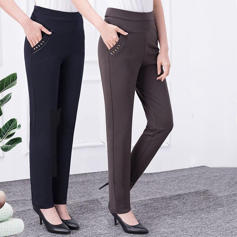 Spring Autumn Women Pants Sweat Pants Slim High Waist Stretch Pencil Pants Female Trousers