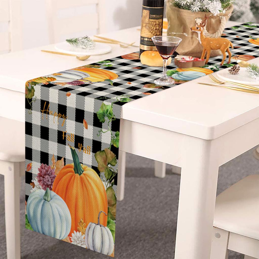 Thanksgiving Dining Table Runner  Maple Leaf Wedding Decor Table Cloth For Dining Table