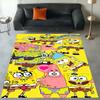 Dywanik Cartoonowy 3D Gąbka Bob Patrick Gwiazda do Pokoju Zabaw Sypialni Salonu Sofa Wystrój Domu, Dywanik dla Dzieci Antypoślizgowa Mata Podłogowa