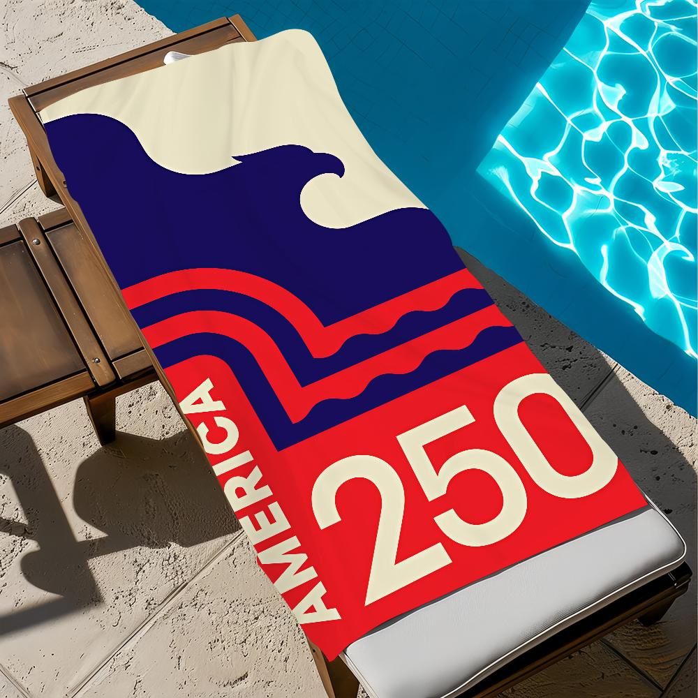 A-america Celebrates 250 Years Towel Large Quick-Drying Microfiber soft Beach Towel for Travel Fitness Sauna Bathing Camping