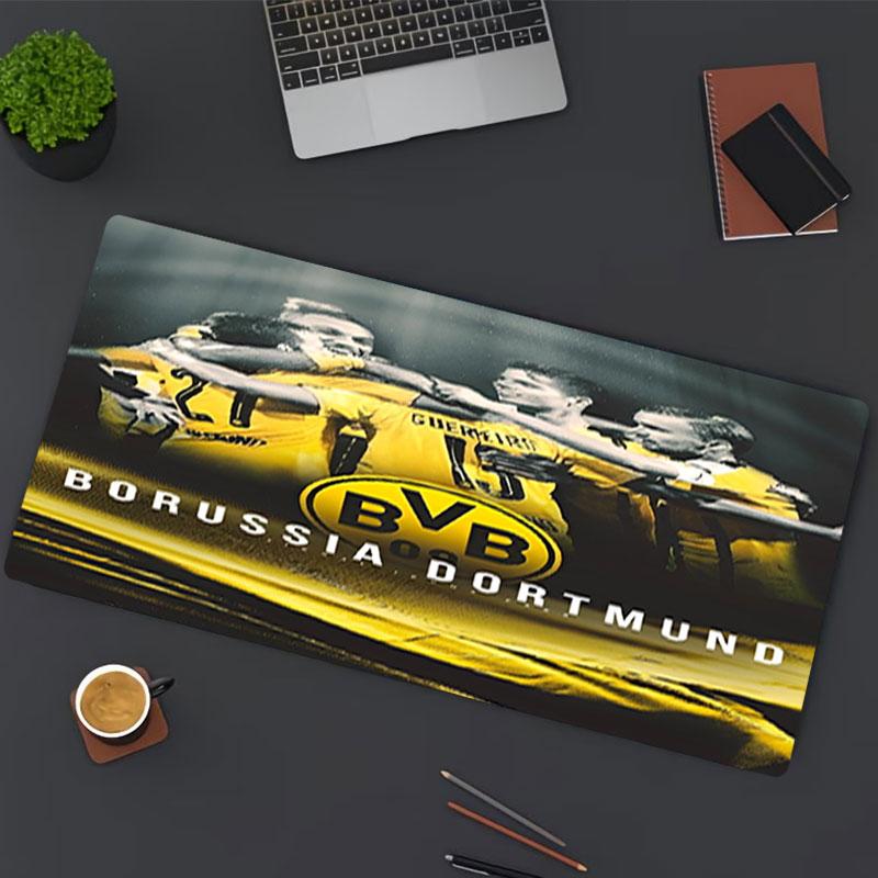 Tapis de Souris Impression Borussia Dortmund, pour Clavier Pad Ordinateur Portable Mat pour Bureau Utilisation à Domicile, Décoration de Bureau, Cadeau d'Anniversaire Parfait pour les Joueurs