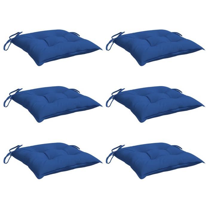 VidaXL Coussins de palette lot de 6 bleu 50x50x7 cm tissu oxford, coussin, coussin de chaise, coussin de siège, coussin 361539