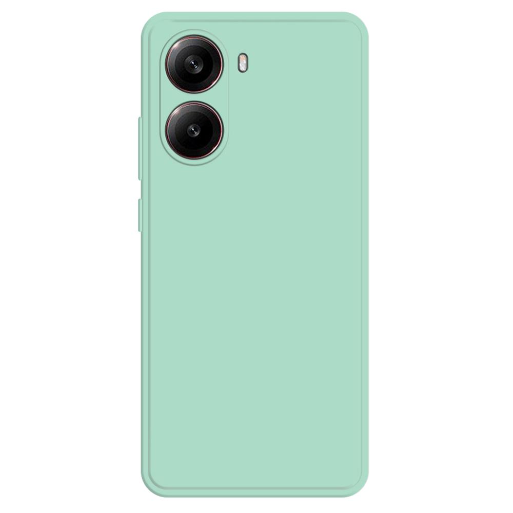 

For Xiaomi Poco X7 Pro 5G/Redmi Turbo 4 5G TPU Case Straight Edge Protection Phone Cover Cyan