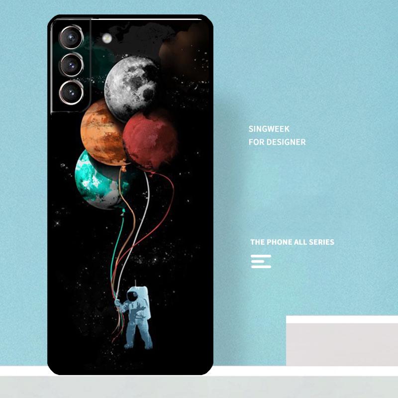 Astronaut Balloons Stars Space Planet Case For Samsung Galaxy S25 Ultra S25 FE S20 S21 S22 S23 Plus S9 S10 S24 Ultra Phone Cover