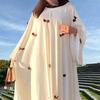 Arabic Women's Plus Size Flare Sleeve Abaya Dress - New 2025 Style, Dubai Bow Design