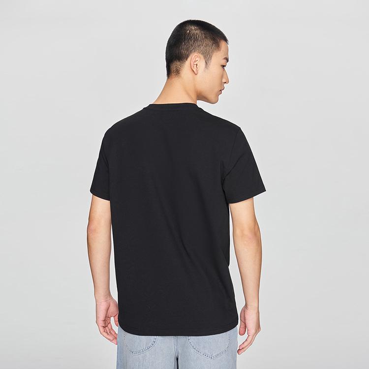 Lee T-Shirts Men's Black Crew Neck Thin Straight Fit LMT009822K9900FK11000